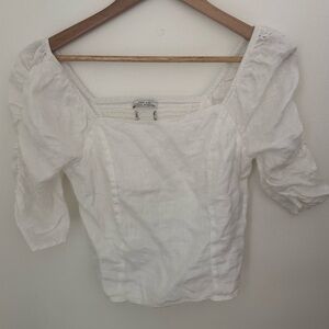 White Linen Women's Top